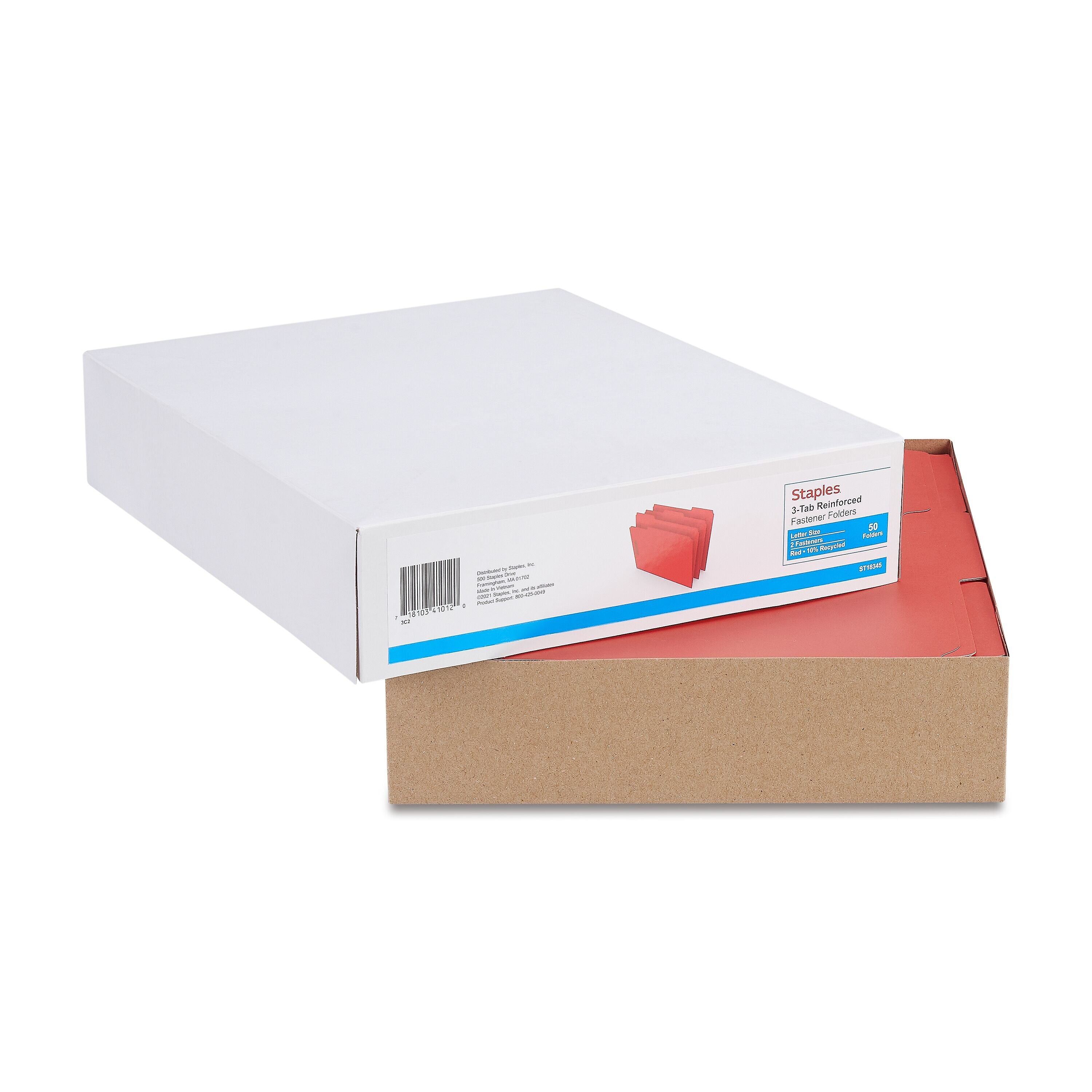 Staples® Reinforced Classification Folder, 2