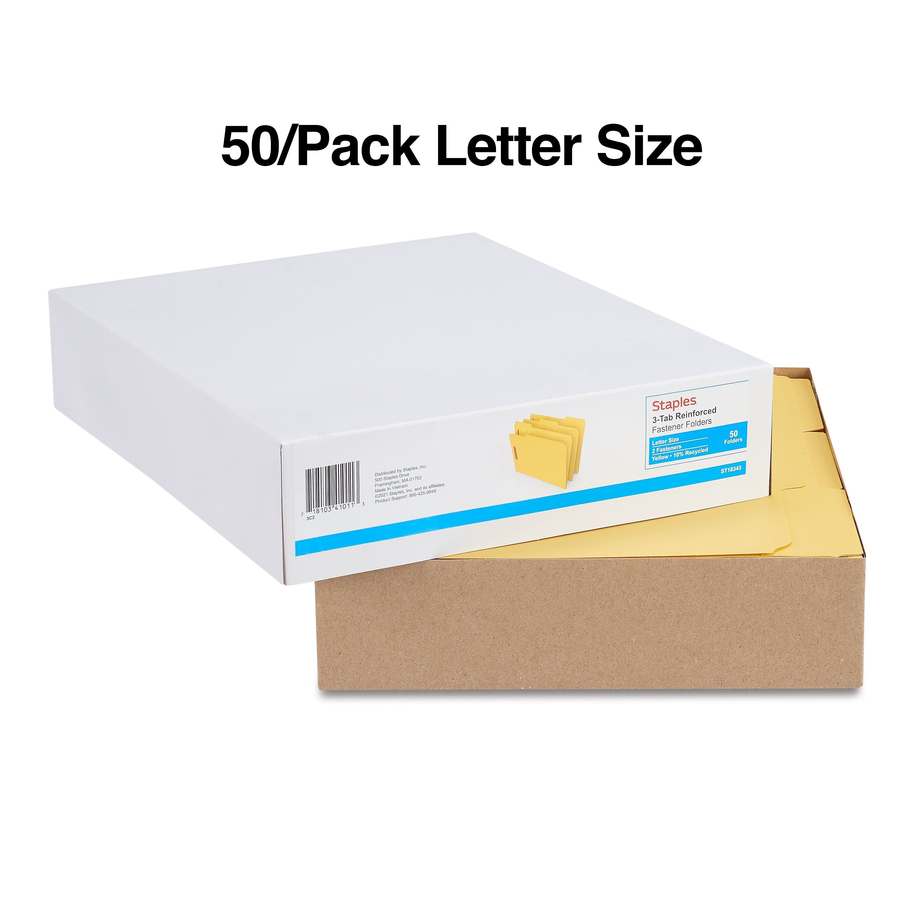 Staples® Reinforced Classification Folder, 2