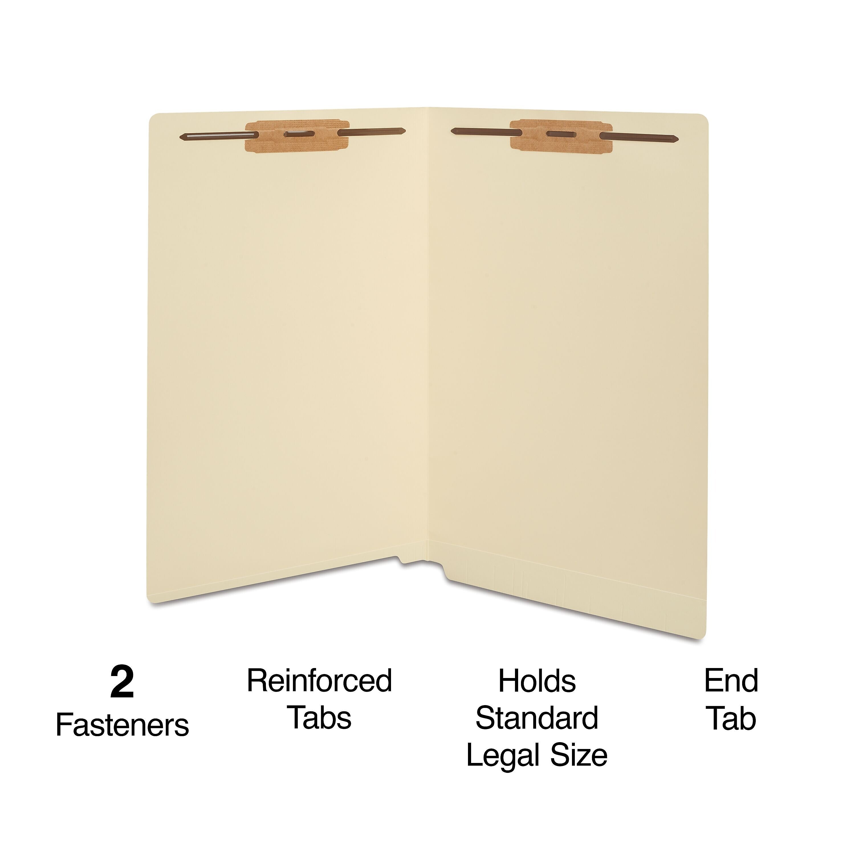 Staples® Reinforced Classification Folder, Legal Size, Manila, 50/Box