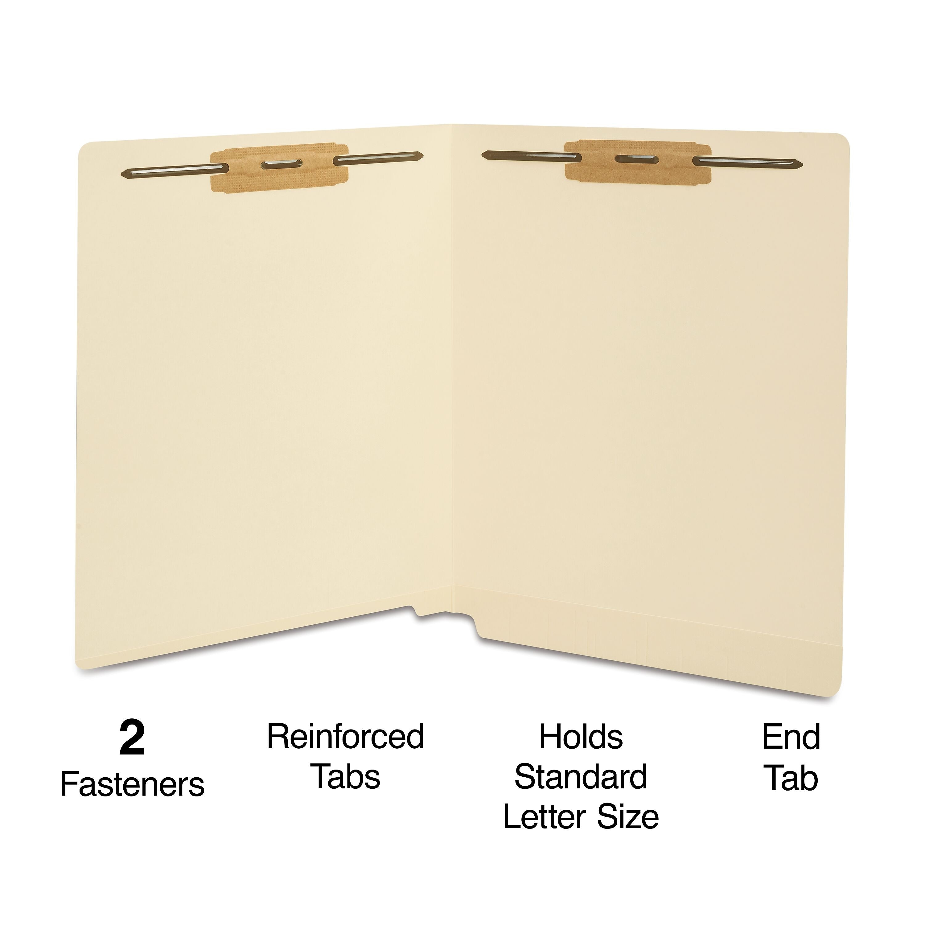 Staples® Reinforced Classification Folder, Letter Size, Manila, 50/Box