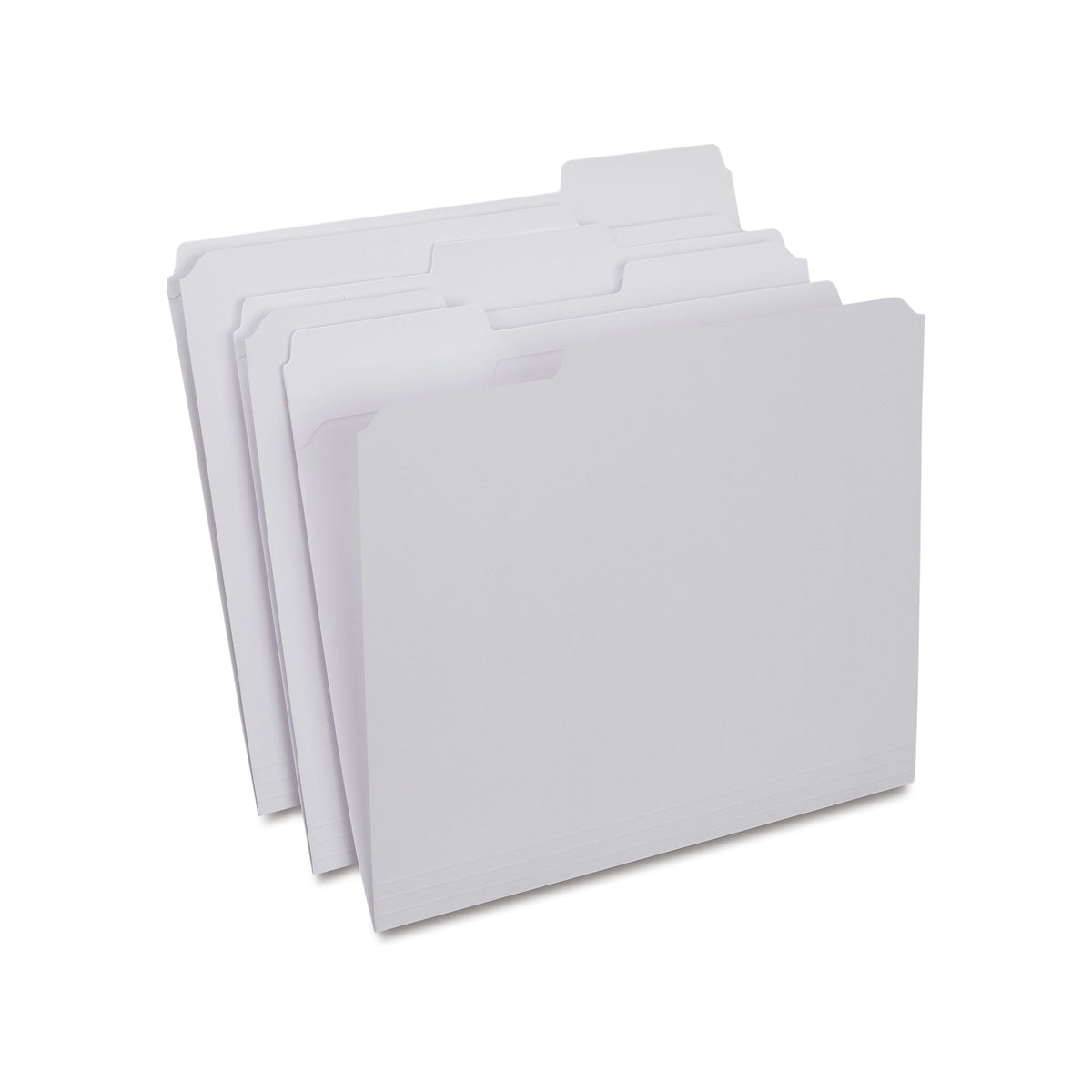 Staples Reinforced File Folders, 1/3-Cut Tab, Letter Size, White, 100/Box
