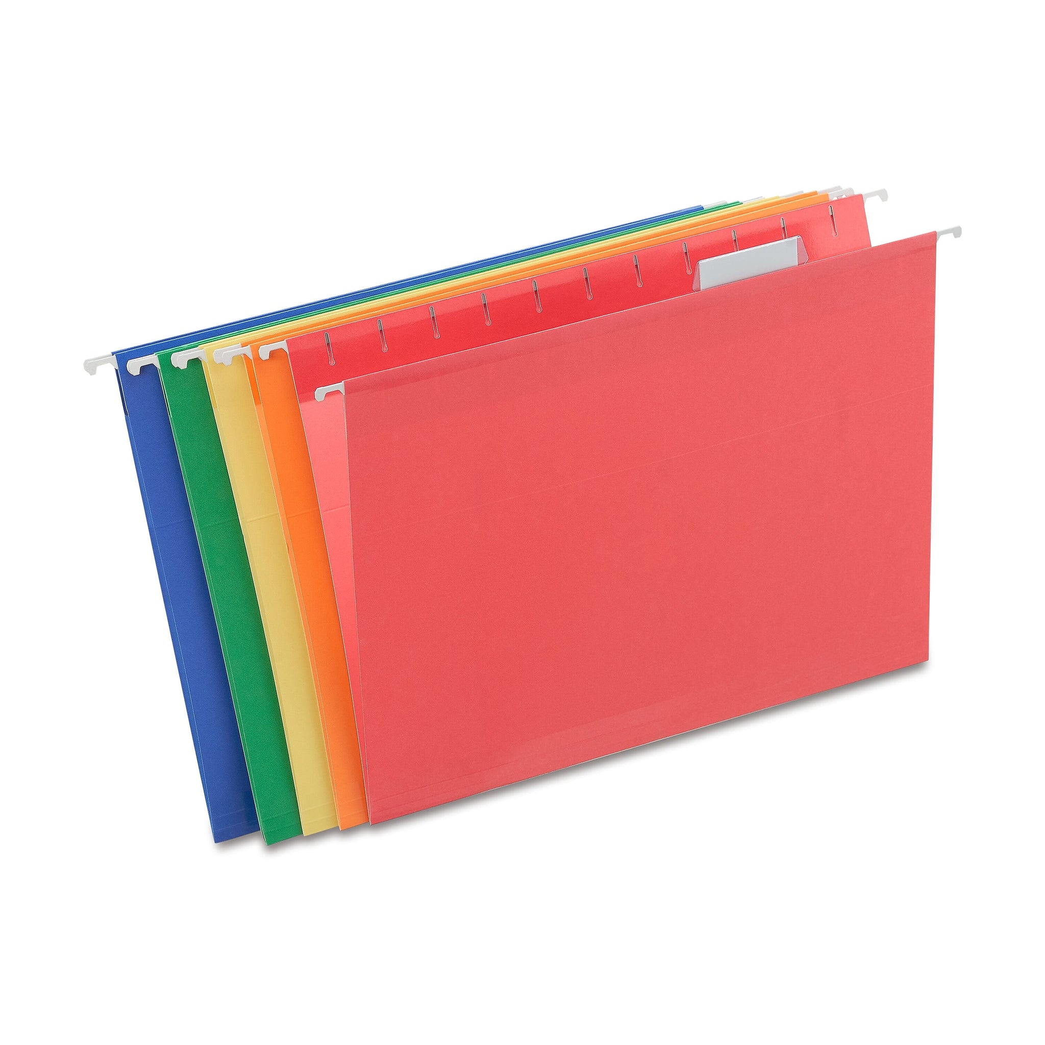 Staples Reinforced Hanging File Folders, 1/5-Cut Tab, Letter Size, Assorted Colors, 25/Box
