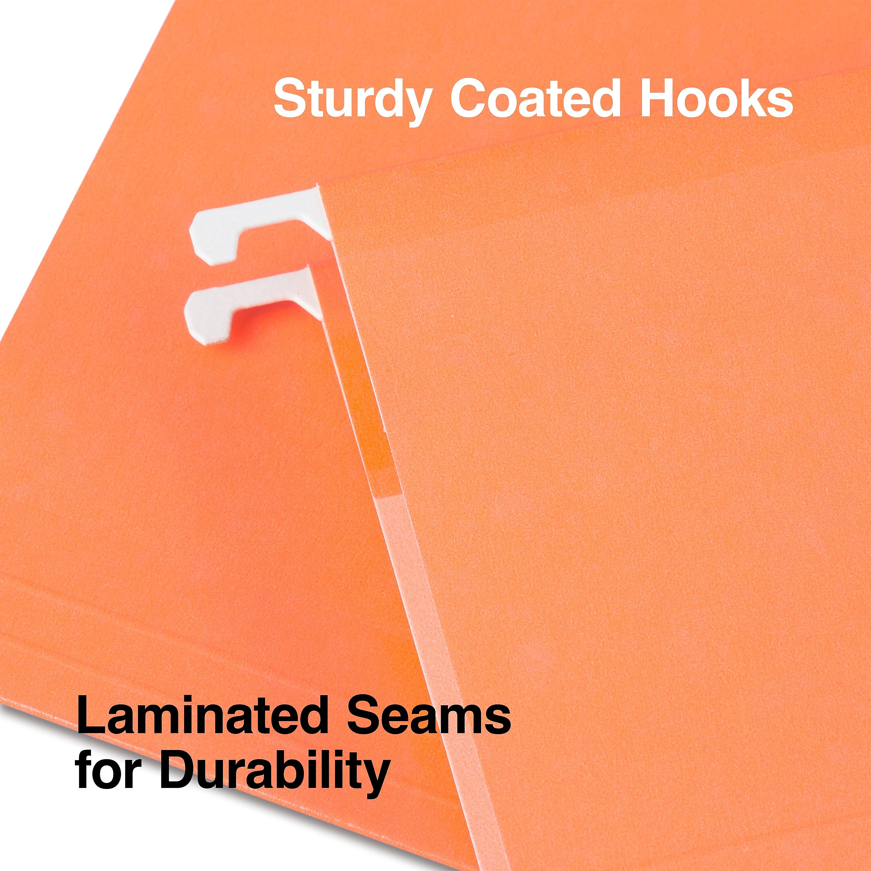 Staples Reinforced Hanging File Folders, 1/5-Cut Tab, Letter Size, Assorted Colors, 25/Box