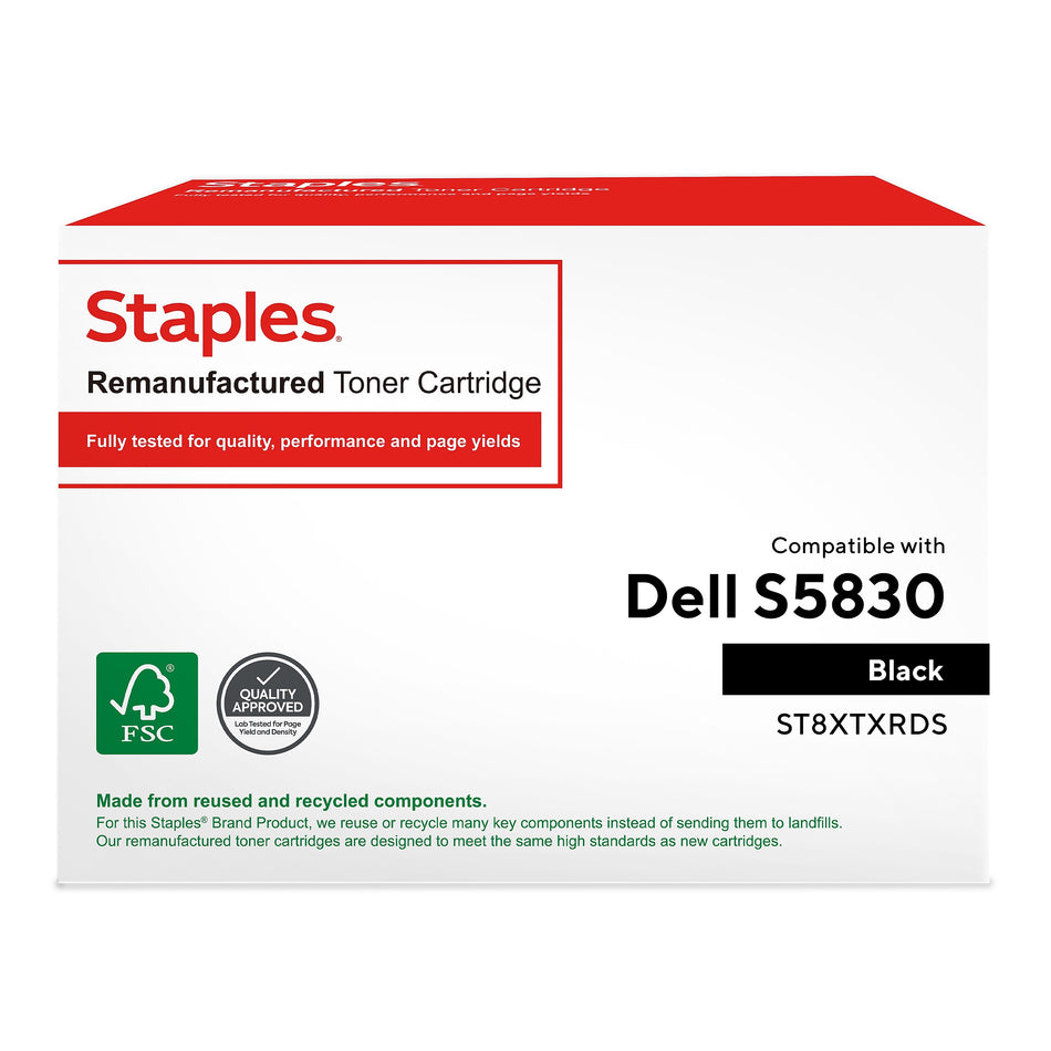 Staples Remanufactured Black Extra High Yield Toner Cartridge Replacement for Dell