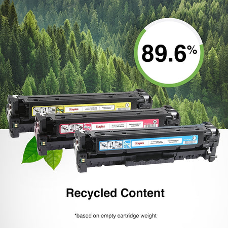 Staples Remanufactured Black High Yield Toner Cartridge Replacement for HP 201X