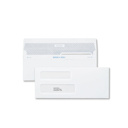 Staples Reveal-N-Seal Security Tinted #8 Business Envelopes, 3 5/8" x 8 5/8", White, 500/Box