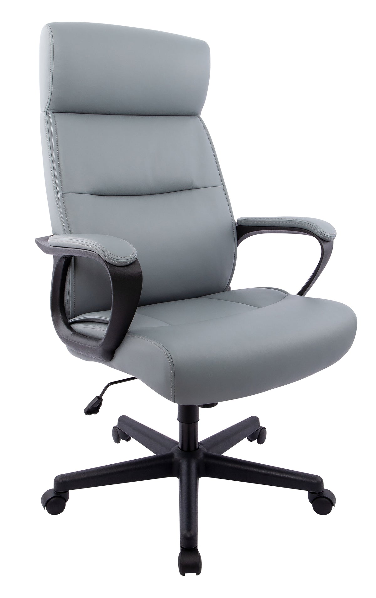 Staples® Rutherford Ergonomic Faux Leather Swivel Executive Chair, Gray