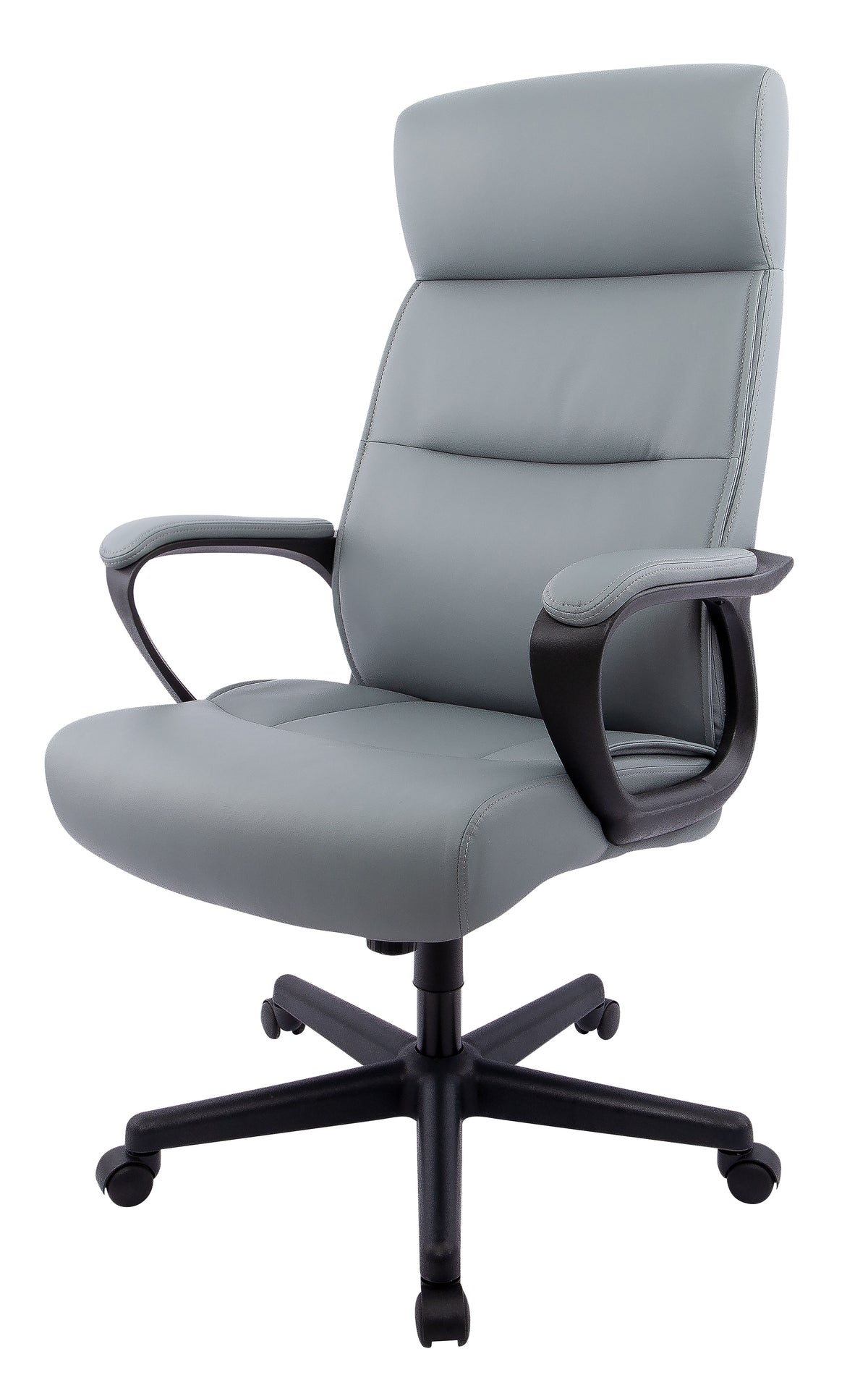 Staples® Rutherford Ergonomic Faux Leather Swivel Executive Chair, Gray