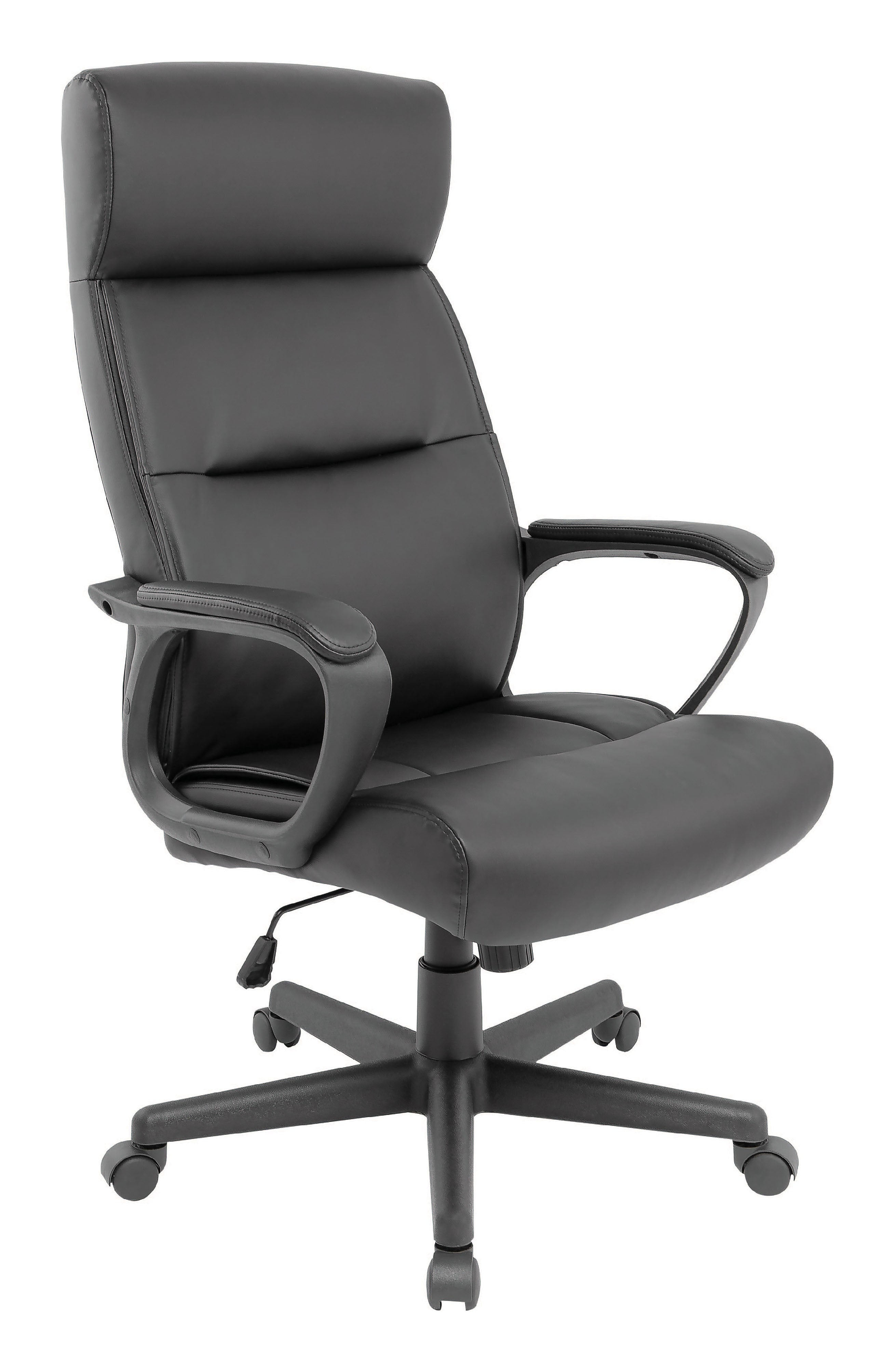 Staples Rutherford Luxura Ergonomic Faux Leather Swivel Manager Chair, Black