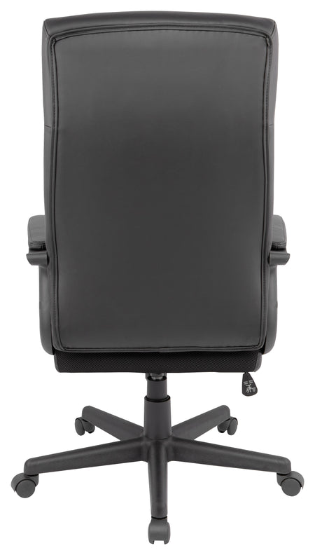 Staples Rutherford Luxura Ergonomic Faux Leather Swivel Manager Chair, Black