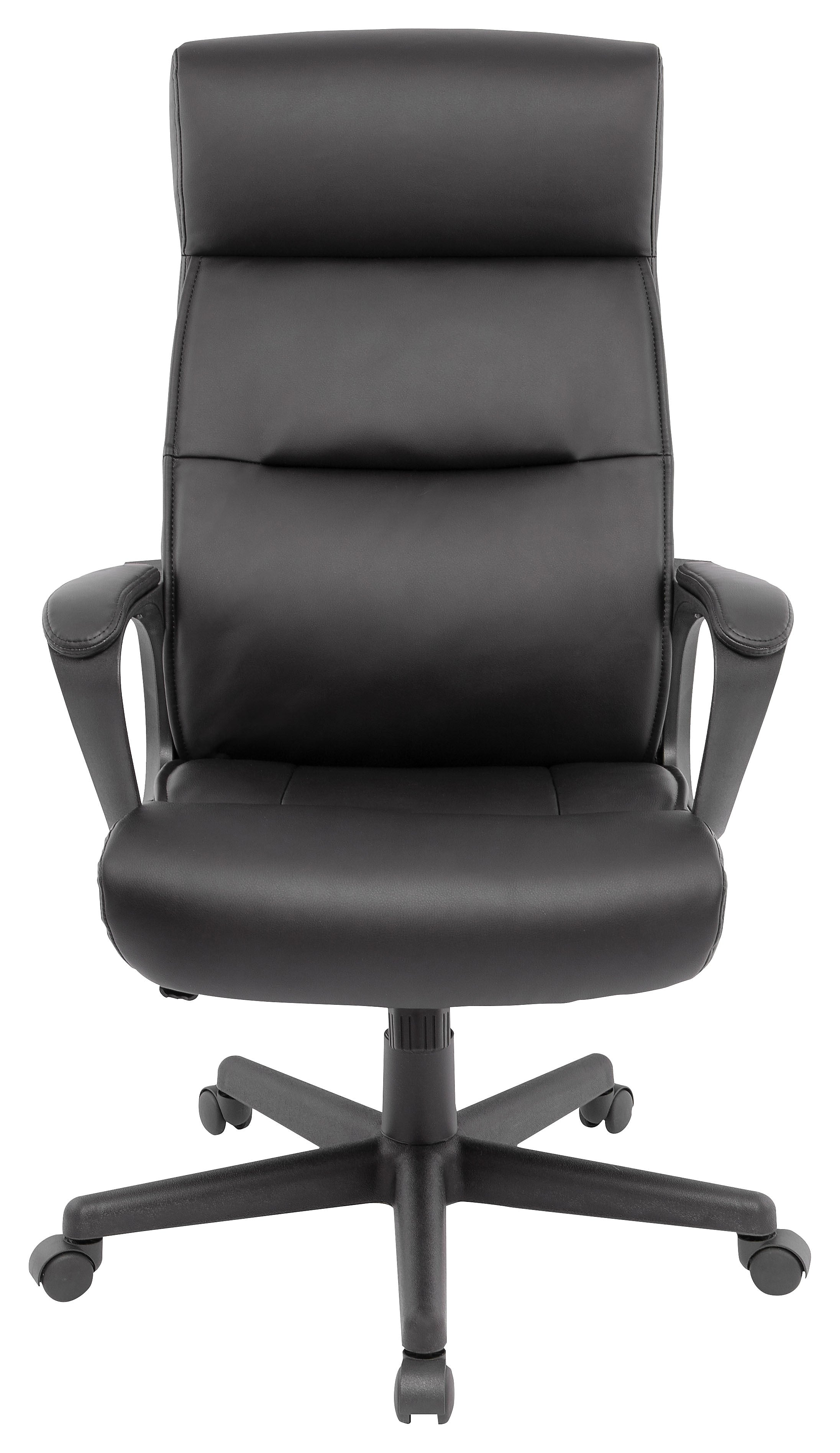 Staples Rutherford Luxura Ergonomic Faux Leather Swivel Manager Chair, Black