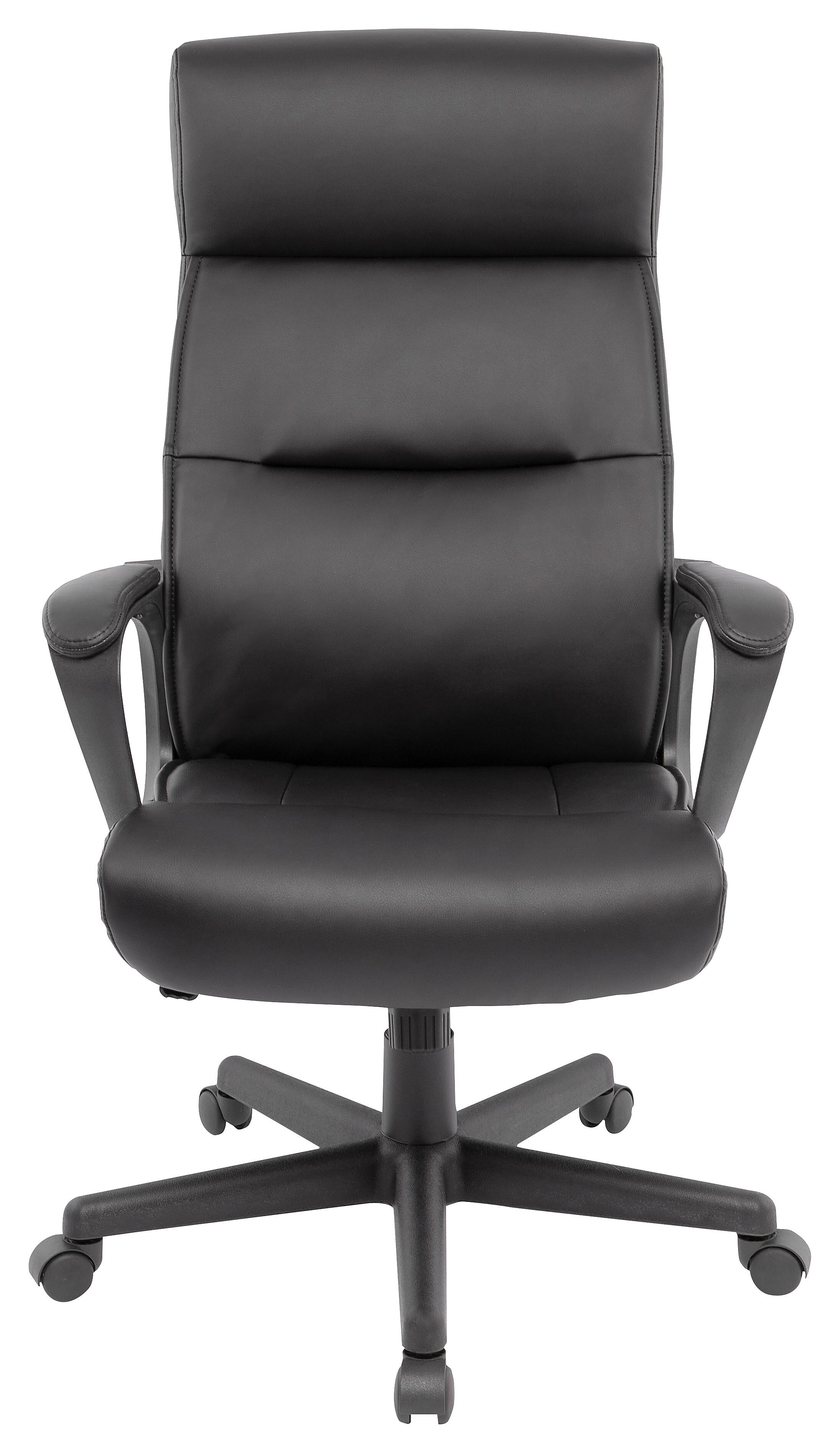 Staples Rutherford Luxura Ergonomic Faux Leather Swivel Manager Chair, Black