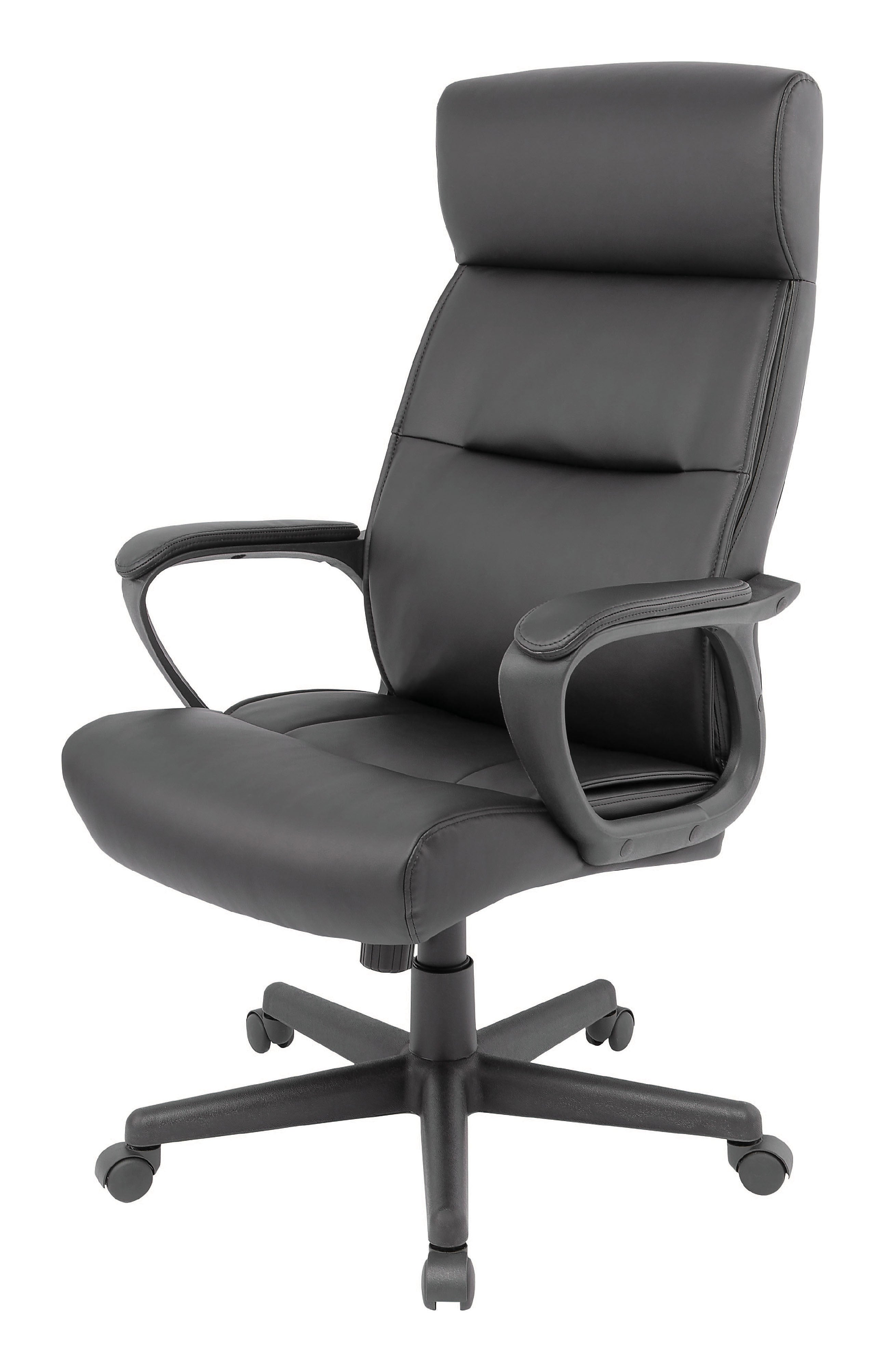 Staples Rutherford Luxura Ergonomic Faux Leather Swivel Manager Chair, Black