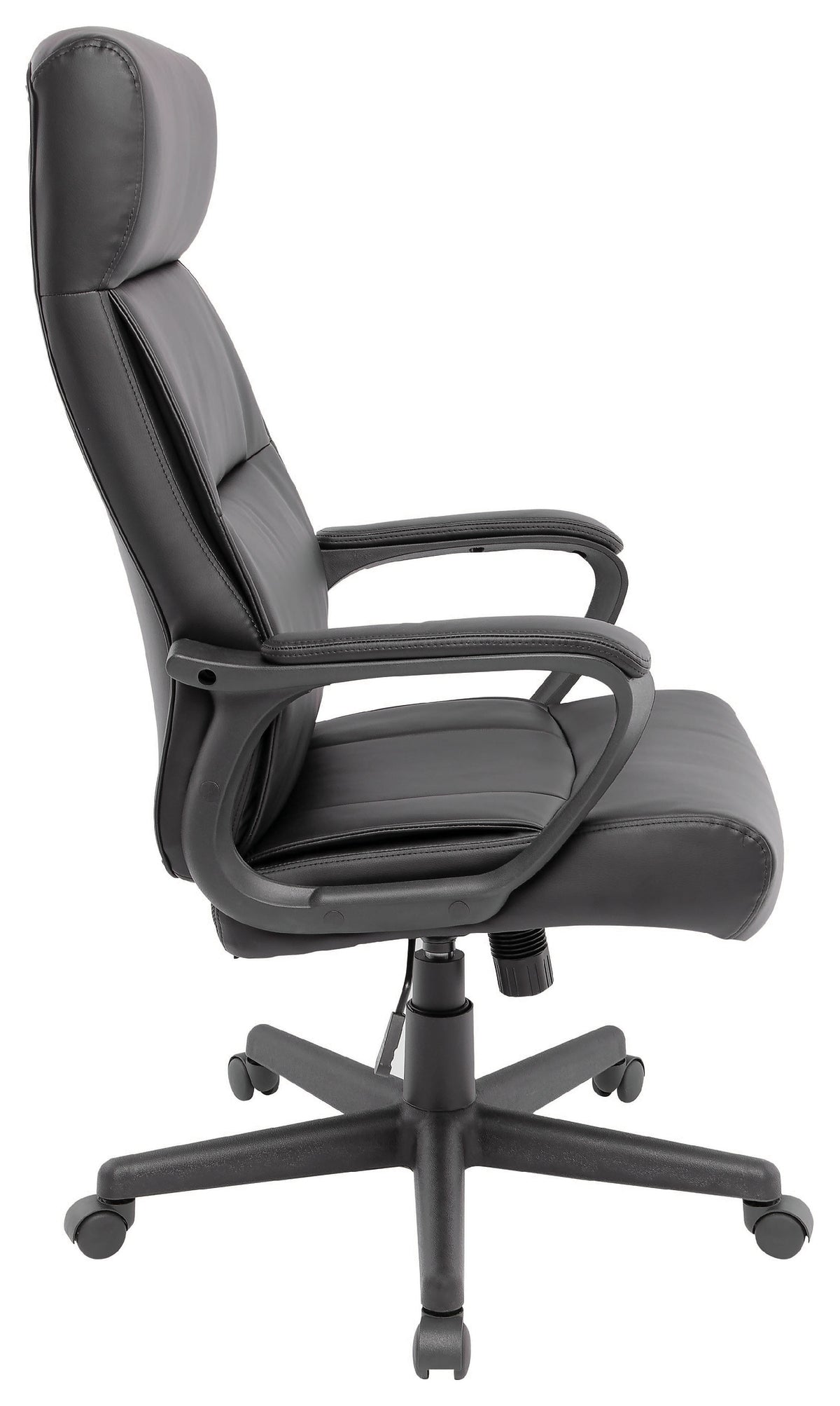 Staples Rutherford Luxura Ergonomic Faux Leather Swivel Manager Chair, Black