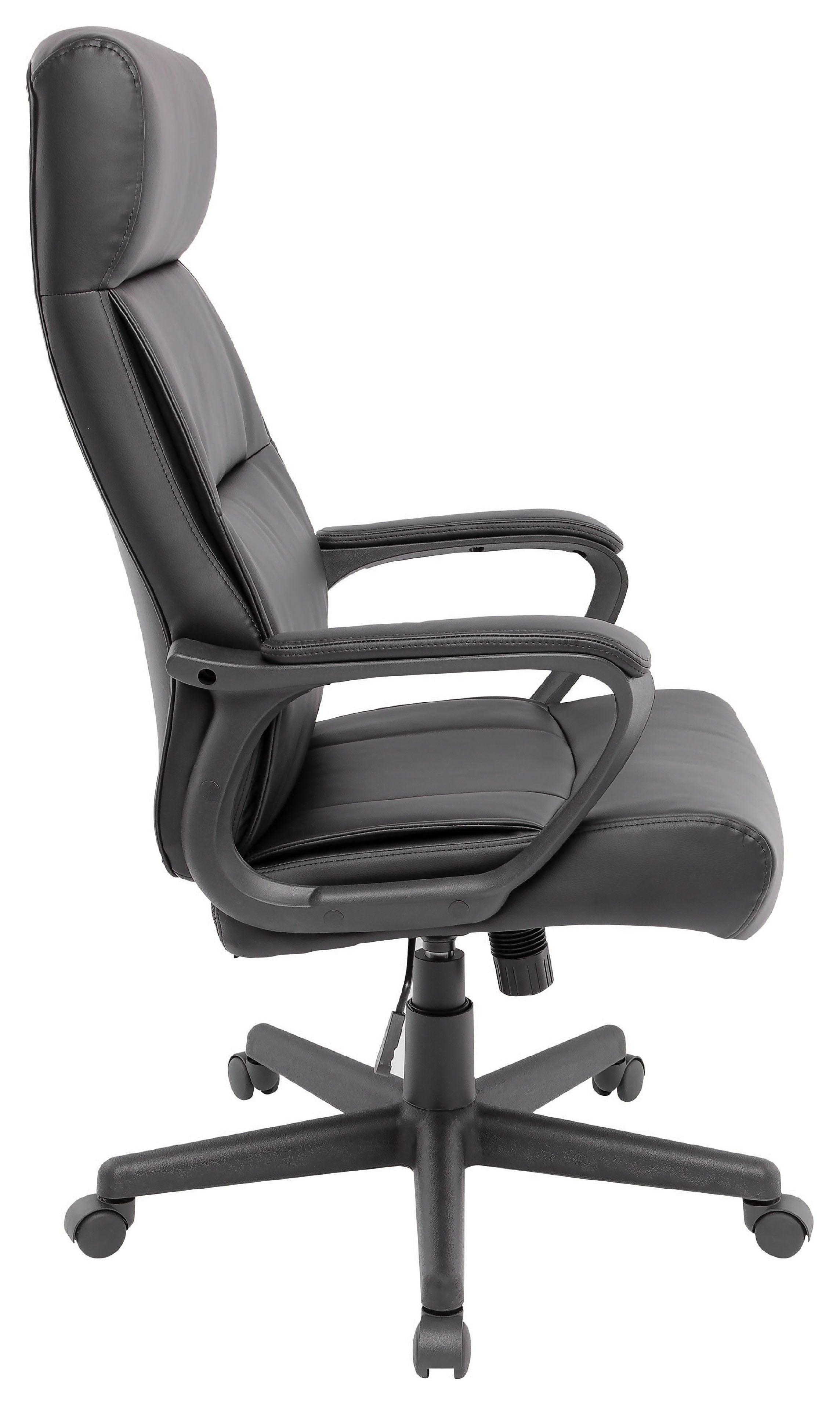 Staples Rutherford Luxura Ergonomic Faux Leather Swivel Manager Chair, Black