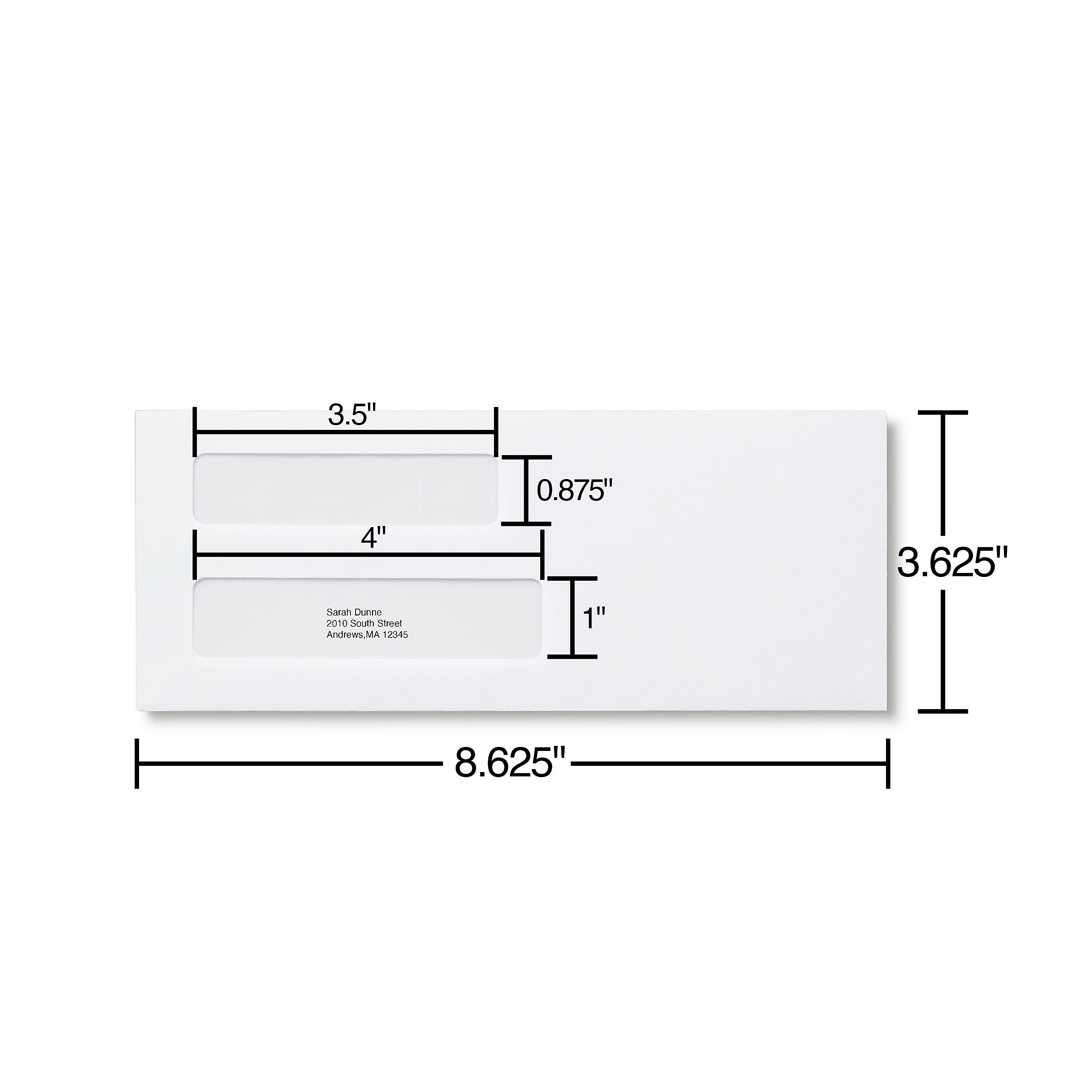 Staples Security Tinted #8 Business Envelopes, 3 5/8