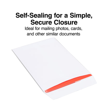 Staples Self Seal #1 Catalog Envelopes, 6"L x 9"H, White, 100/Box