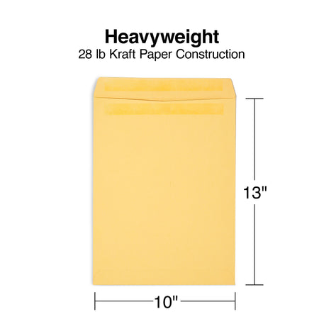 Staples Self Seal #13 1/2 Kraft Catalog Envelope, 10" x 13", Brown, 250/Box