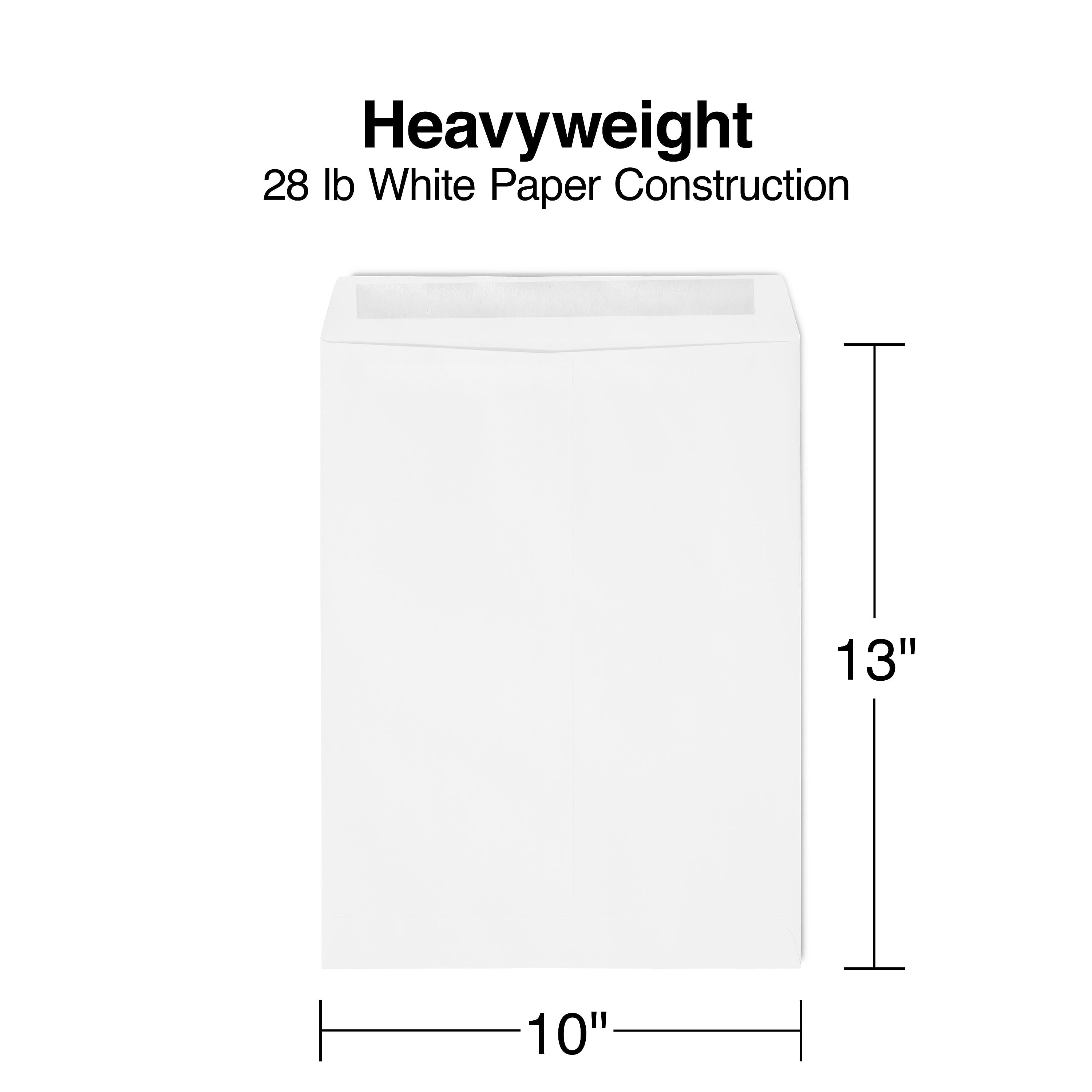 Staples Self Seal Catalog Envelopes, 10" x 13", White, 100/Box