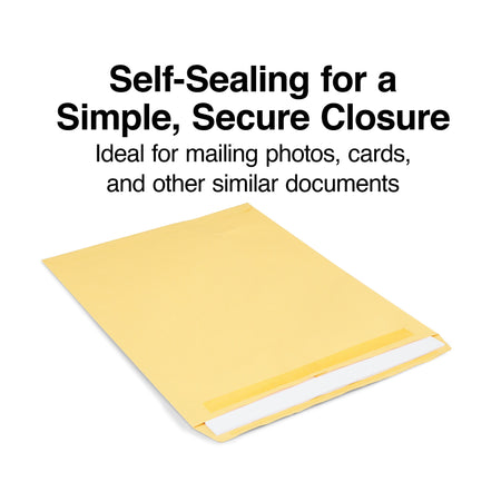 Staples Self Seal Kraft Catalog Envelopes, 12" x 15.5", Brown, 100/Box