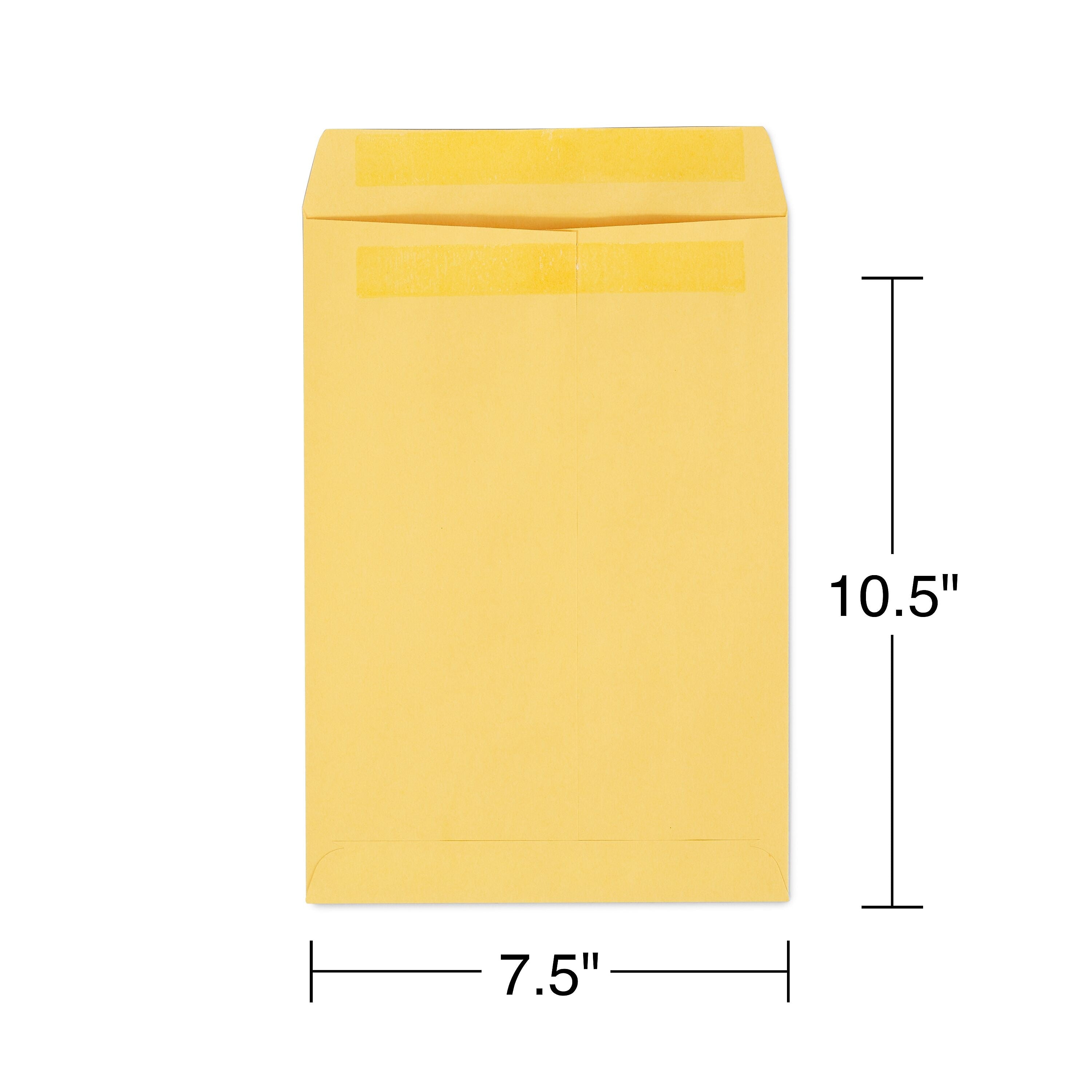 Staples Self Seal Kraft Catalog Envelopes, 7.5