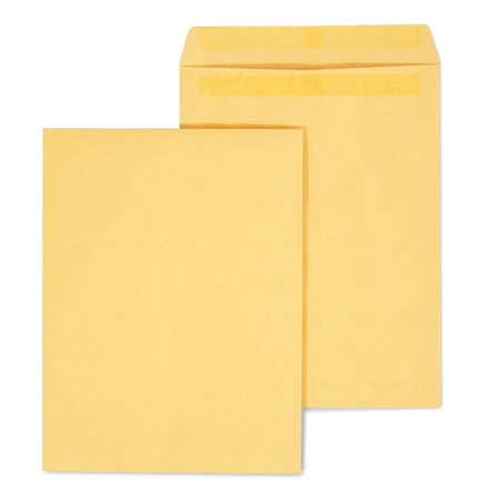 Staples Self Seal Kraft Catalog Envelopes, 9.5"L x 12.5"H, Brown, 100/Box