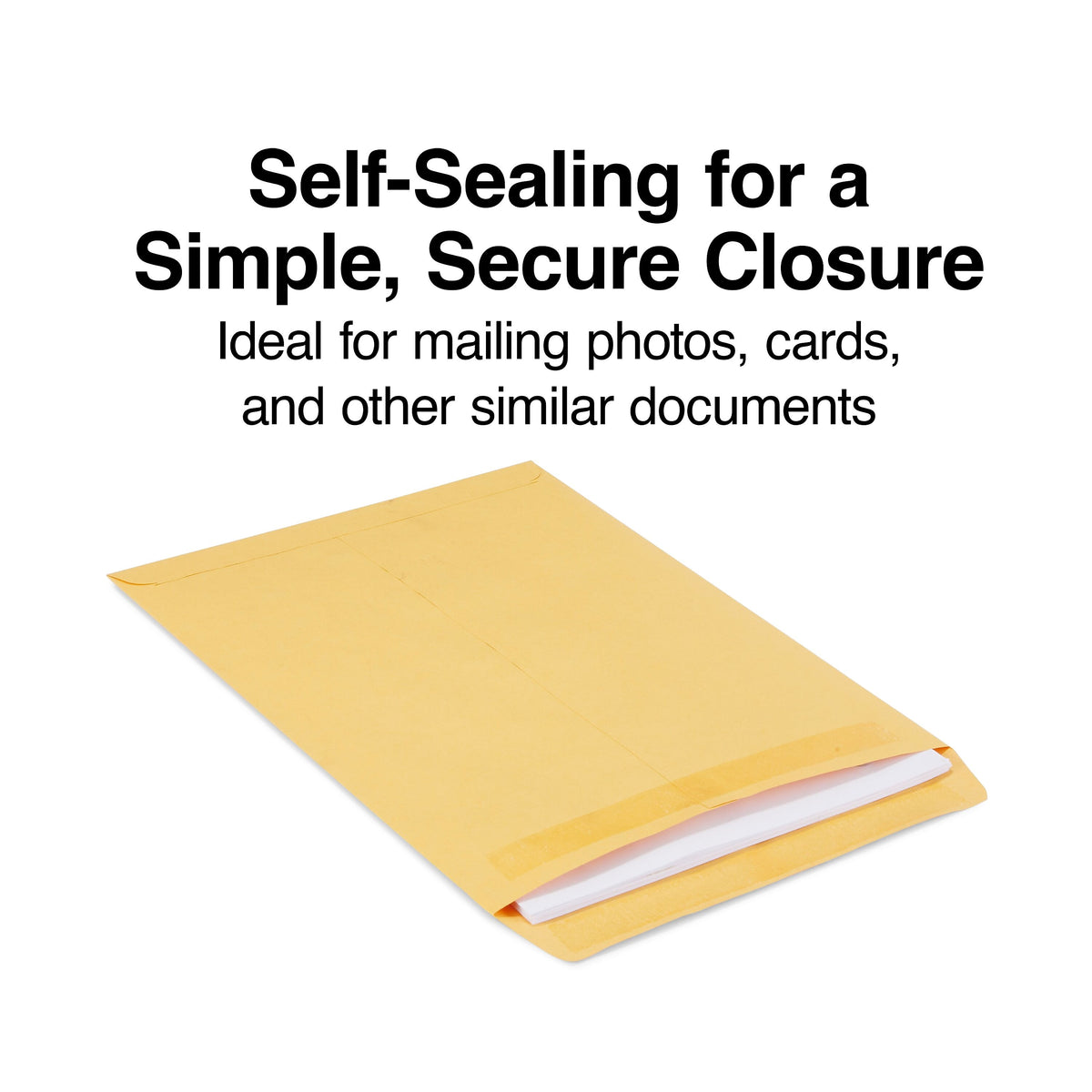 Staples Self Seal Kraft Catalog Envelopes, 9.5"L x 12.5"H, Brown, 100/Box