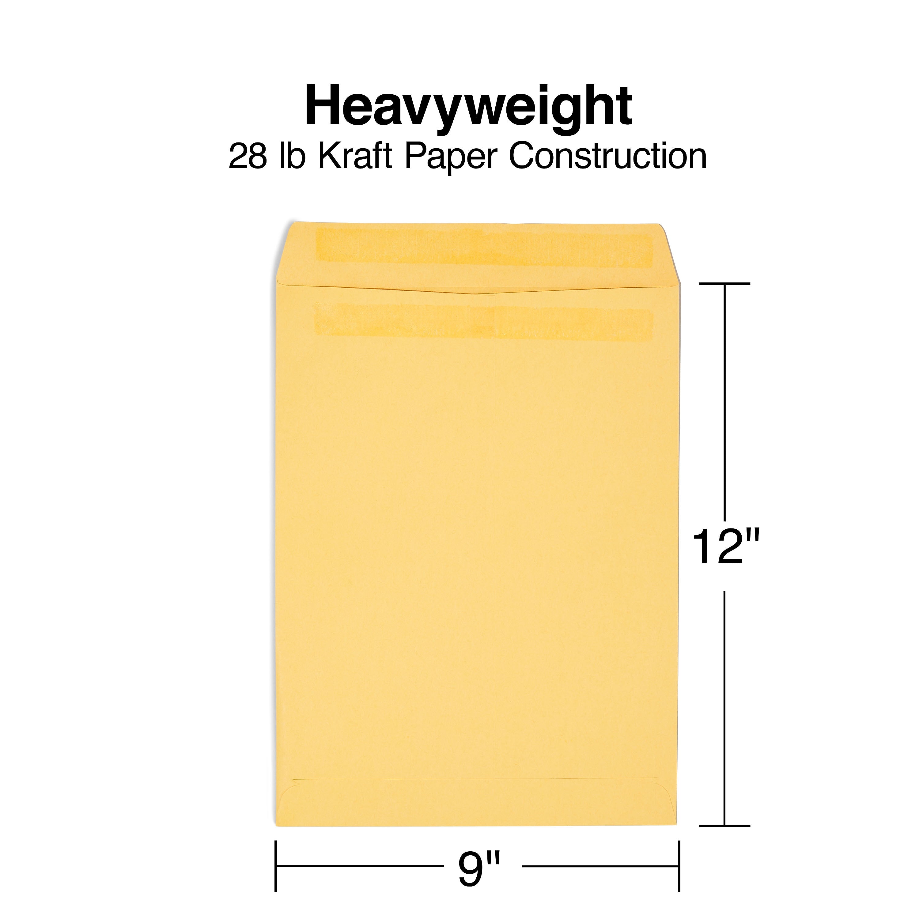 Staples Self Seal Kraft Catalog Envelopes, 9"L x 12"H, Brown, 250/Box