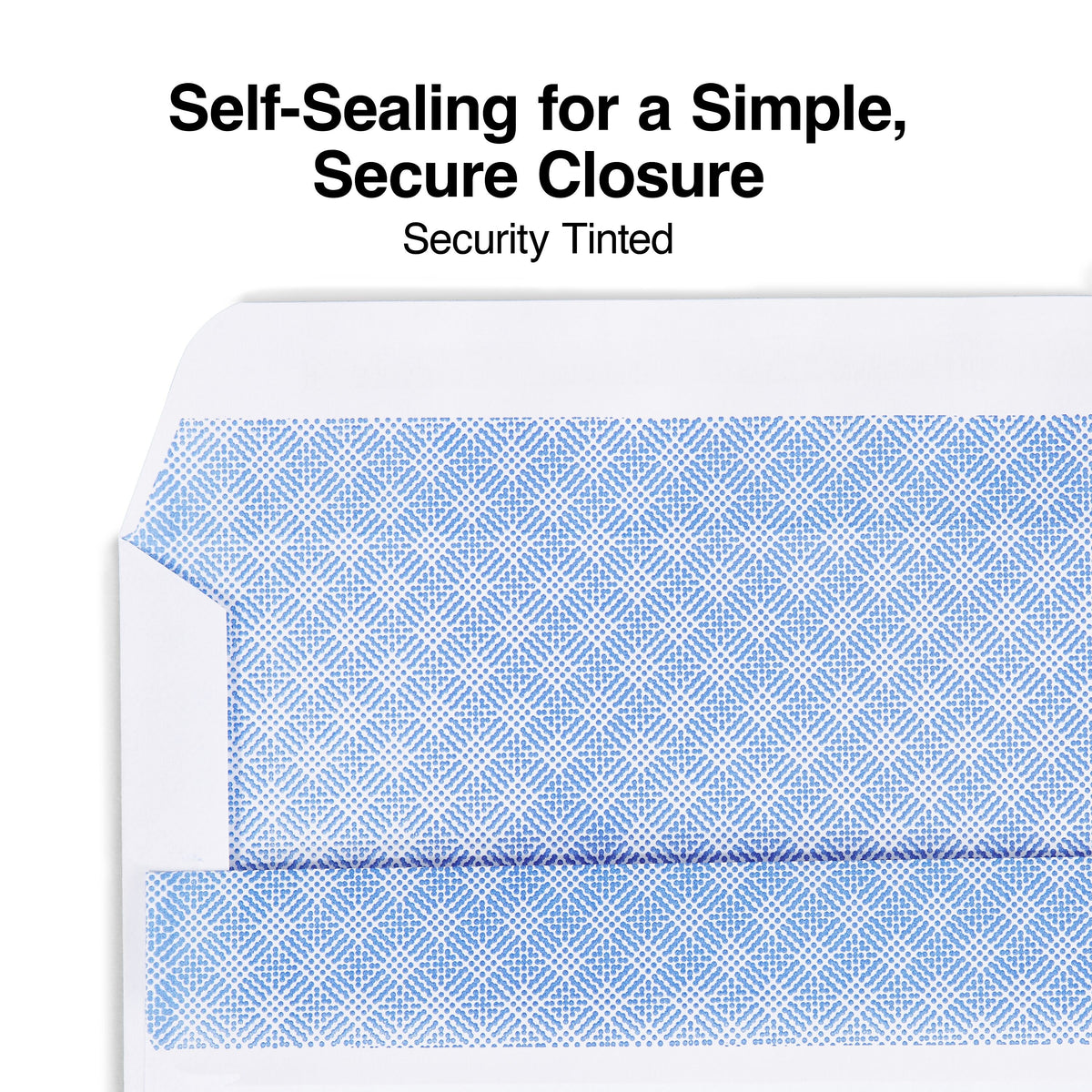 Staples Self Seal Security Tinted #10 Business Envelopes, 4 1/8" x 9 1/2", White, 500/Box