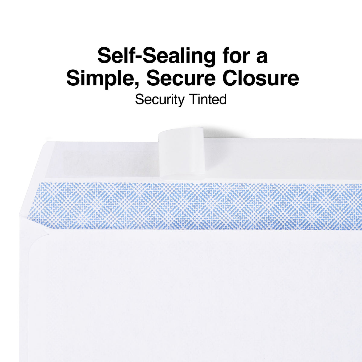 Staples Self Seal Security Tinted #6 3/4 Business Envelopes, 3 5/8" x 6 1/2", White, 50/Box