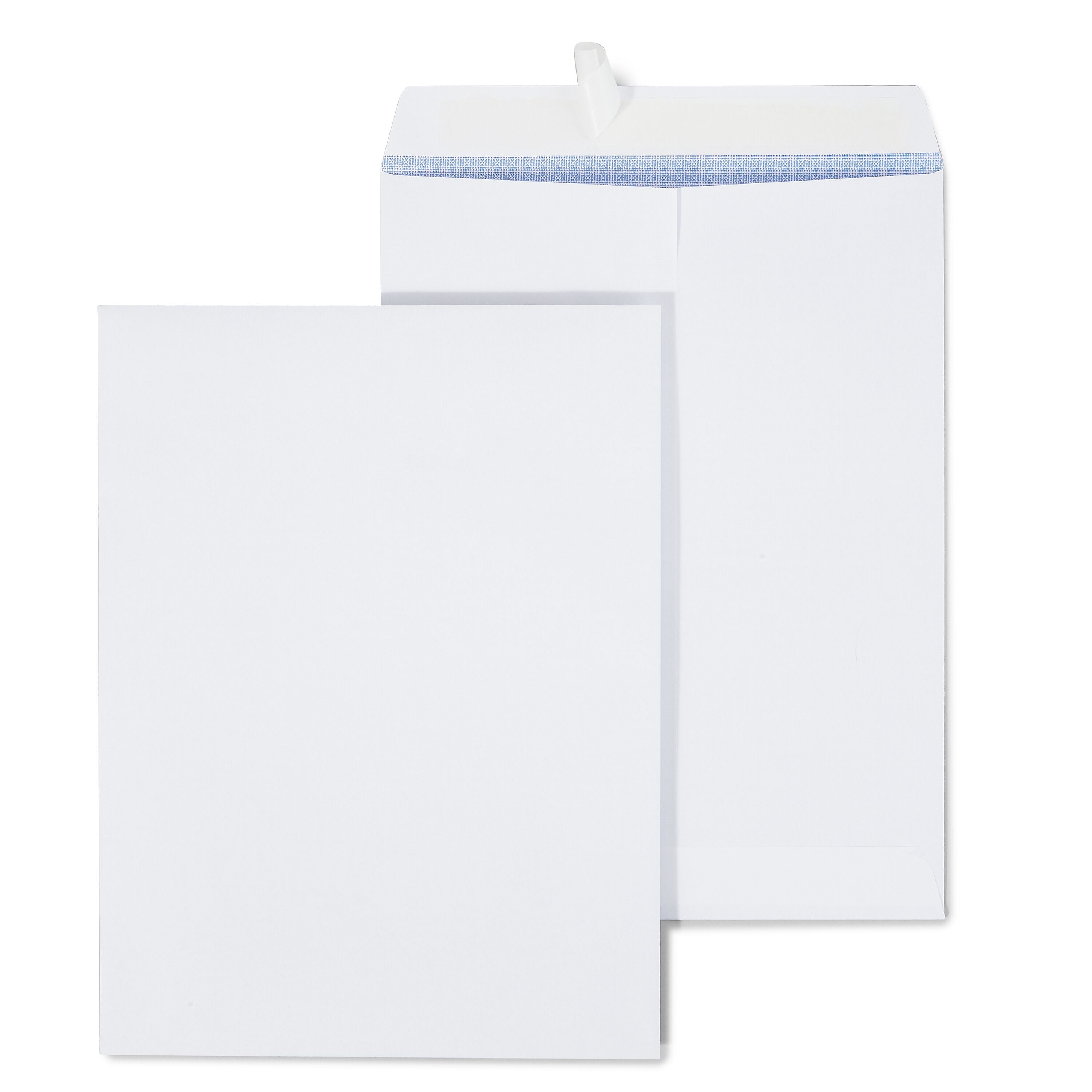 Staples Self Seal Security Tinted Catalog Envelopes, 9" x 12", White, 100/Box