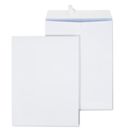 Staples Self Seal Security Tinted Catalog Envelopes, 9" x 12", White, 100/Box