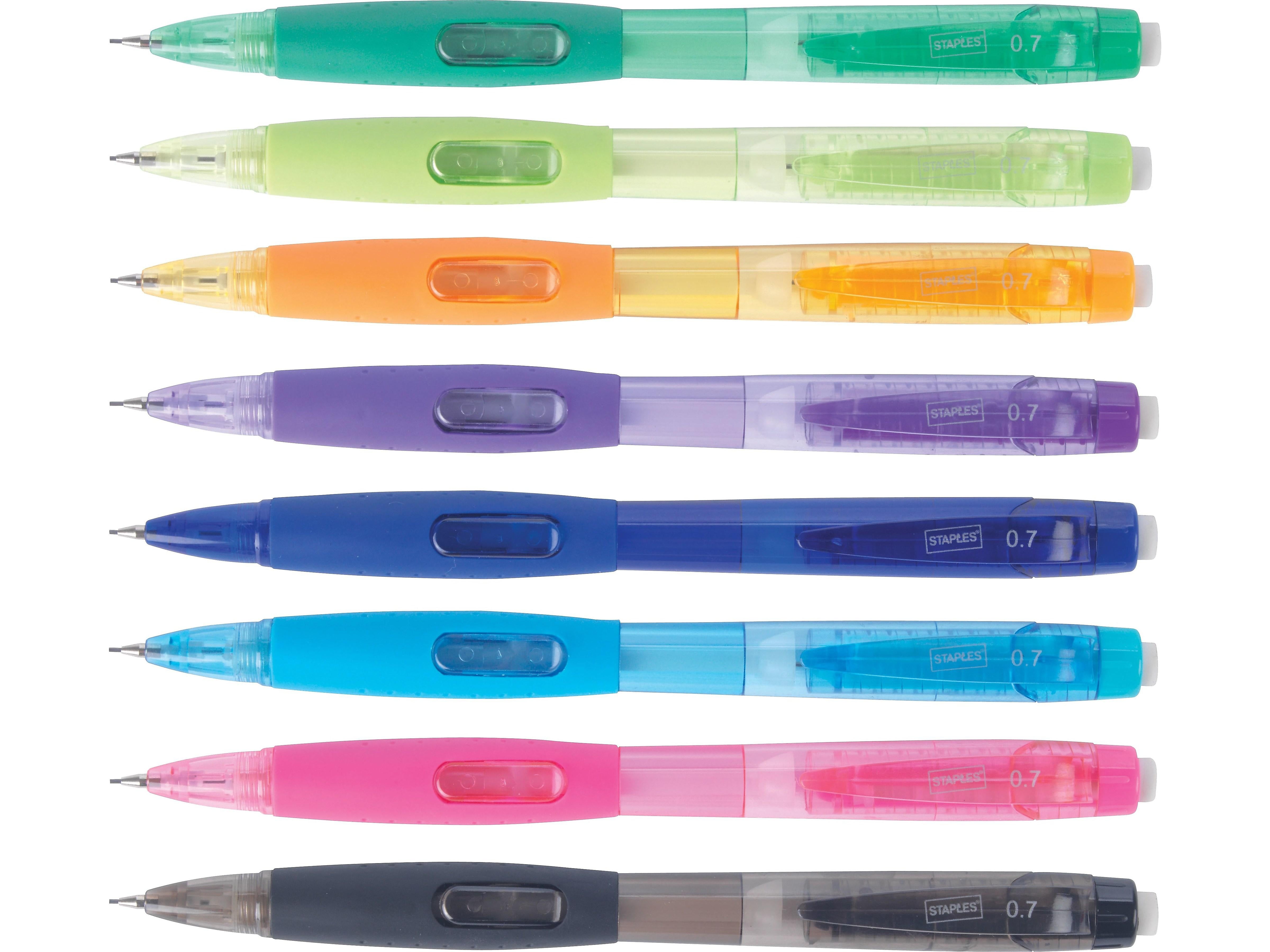 Staples® Side Advance Mechanical Pencil, 0.7mm, #2 Soft Lead, 8/Pack