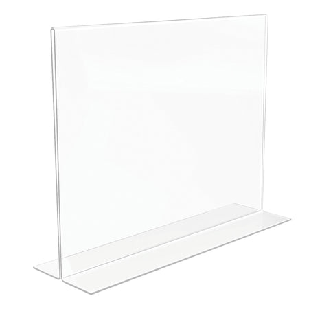 Staples Sign Holder, 11" x 8.5", Clear Plastic