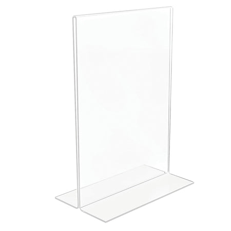 Staples Sign Holder, 5" x 7", Clear Plastic