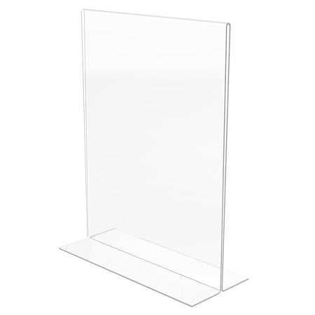 Staples Sign Holder, 8.5" x 11", Clear Plastic, 12/Pack