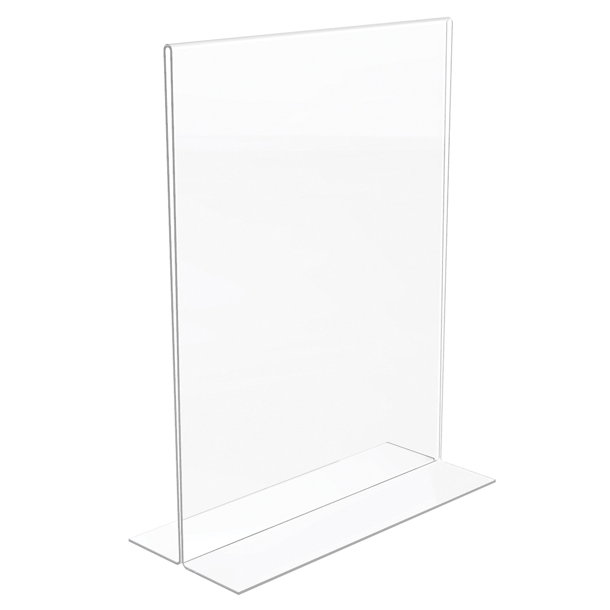 Staples Sign Holder, 8.5" x 11", Clear Plastic, 12/Pack