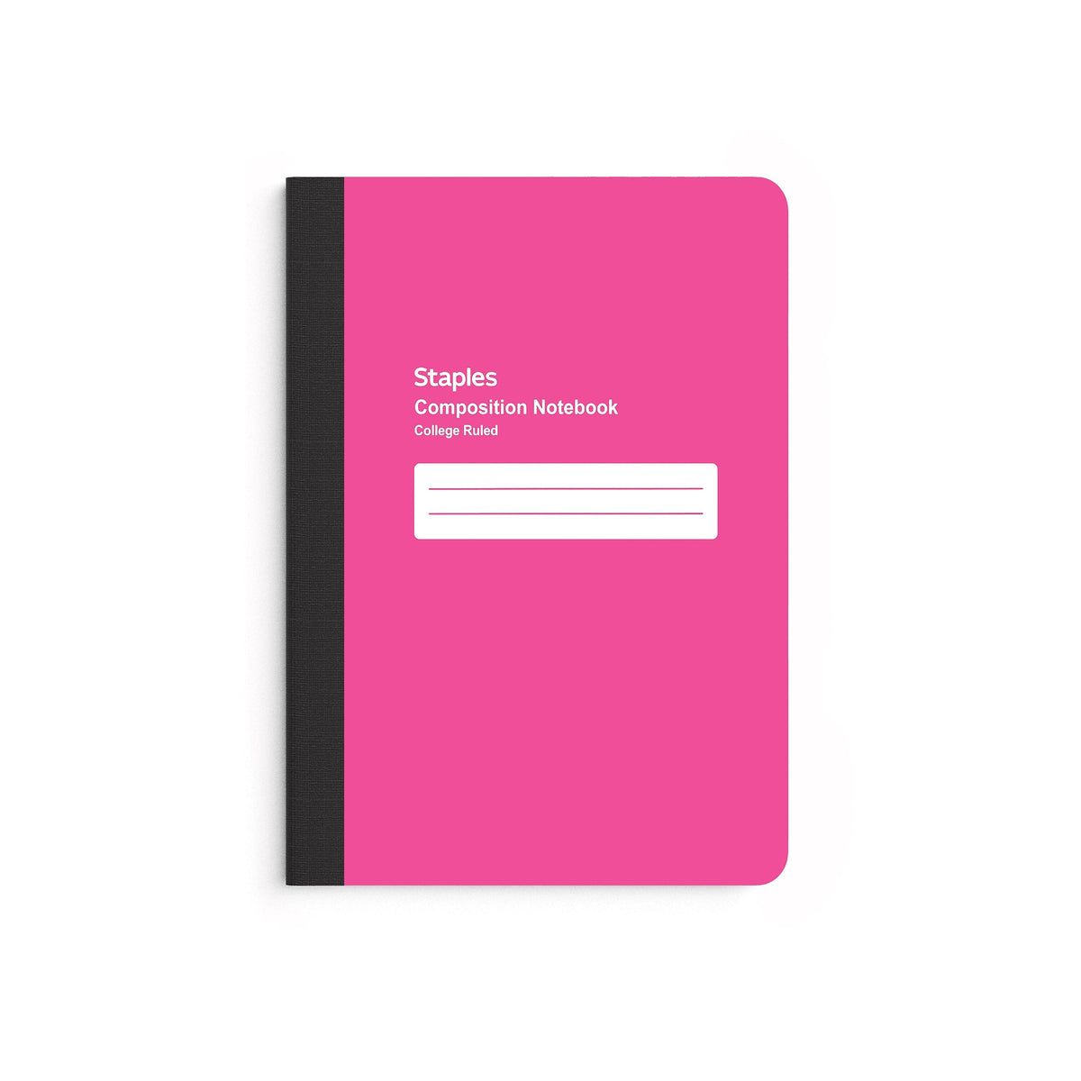 Staples Small Composition Notebook, 5" x 7", College Ruled, 80 Sheets, Pink