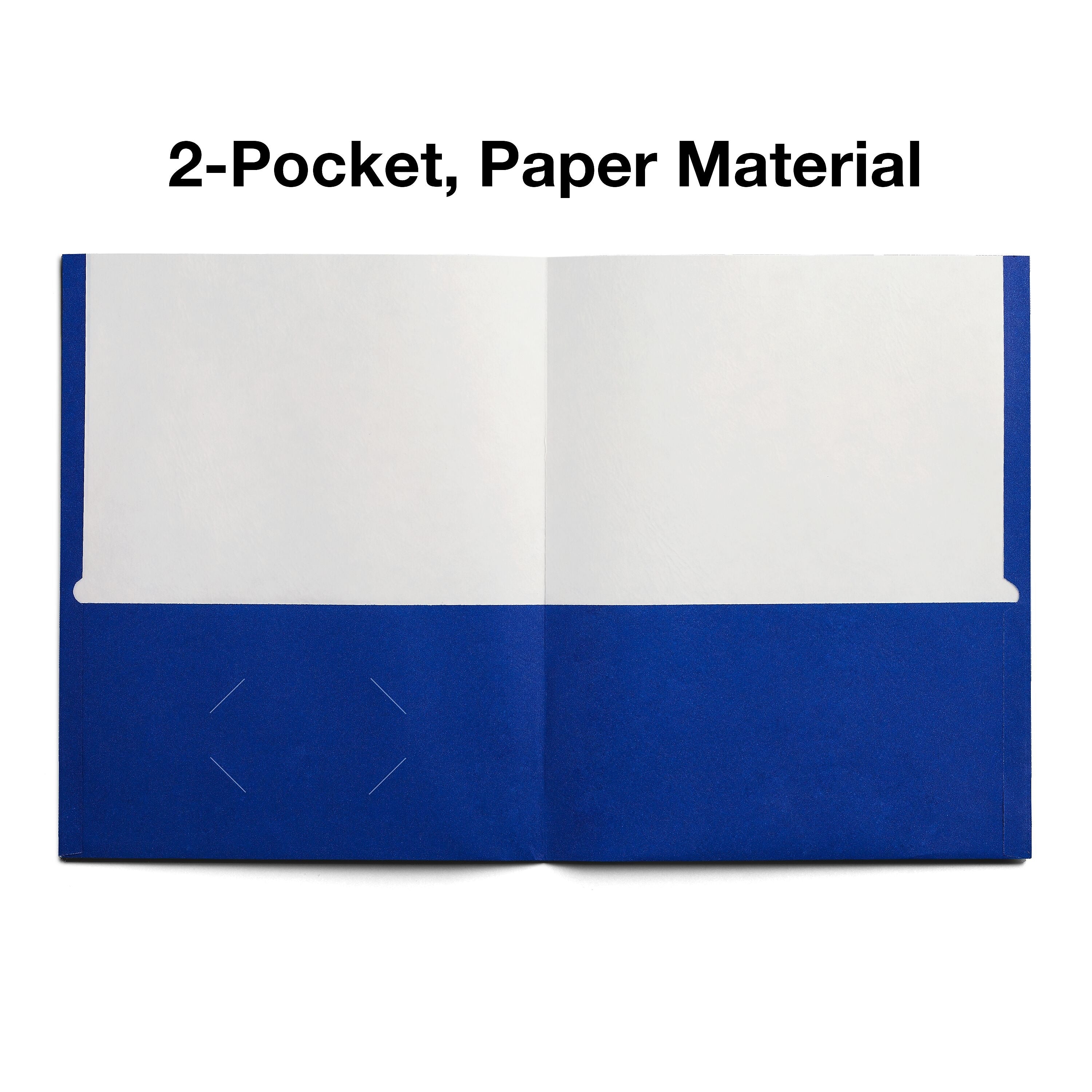 Staples Smooth 2-Pocket Paper Folder, Electric Blue, 25/Box