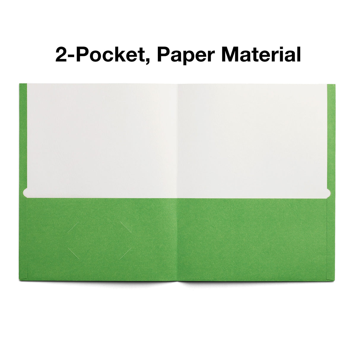 Staples Smooth 2-Pocket Paper Folder, Green, 25/Box