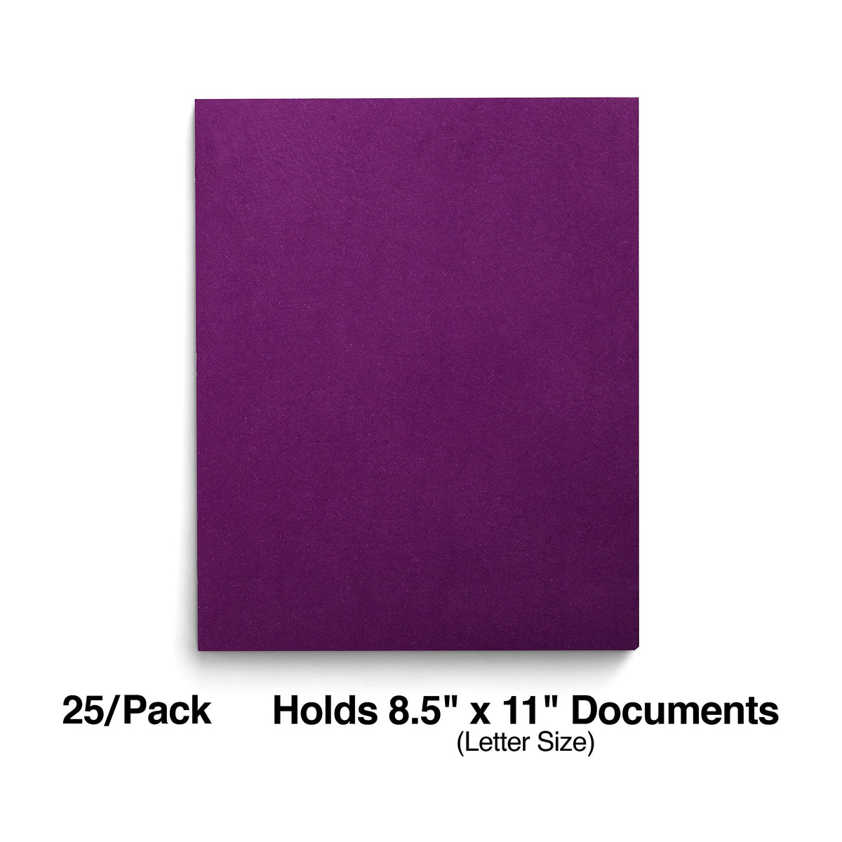 Staples Smooth 2-Pocket Paper Folder, Purple, 25/Box