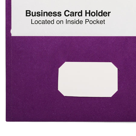 Staples Smooth 2-Pocket Paper Folder, Purple, 25/Box