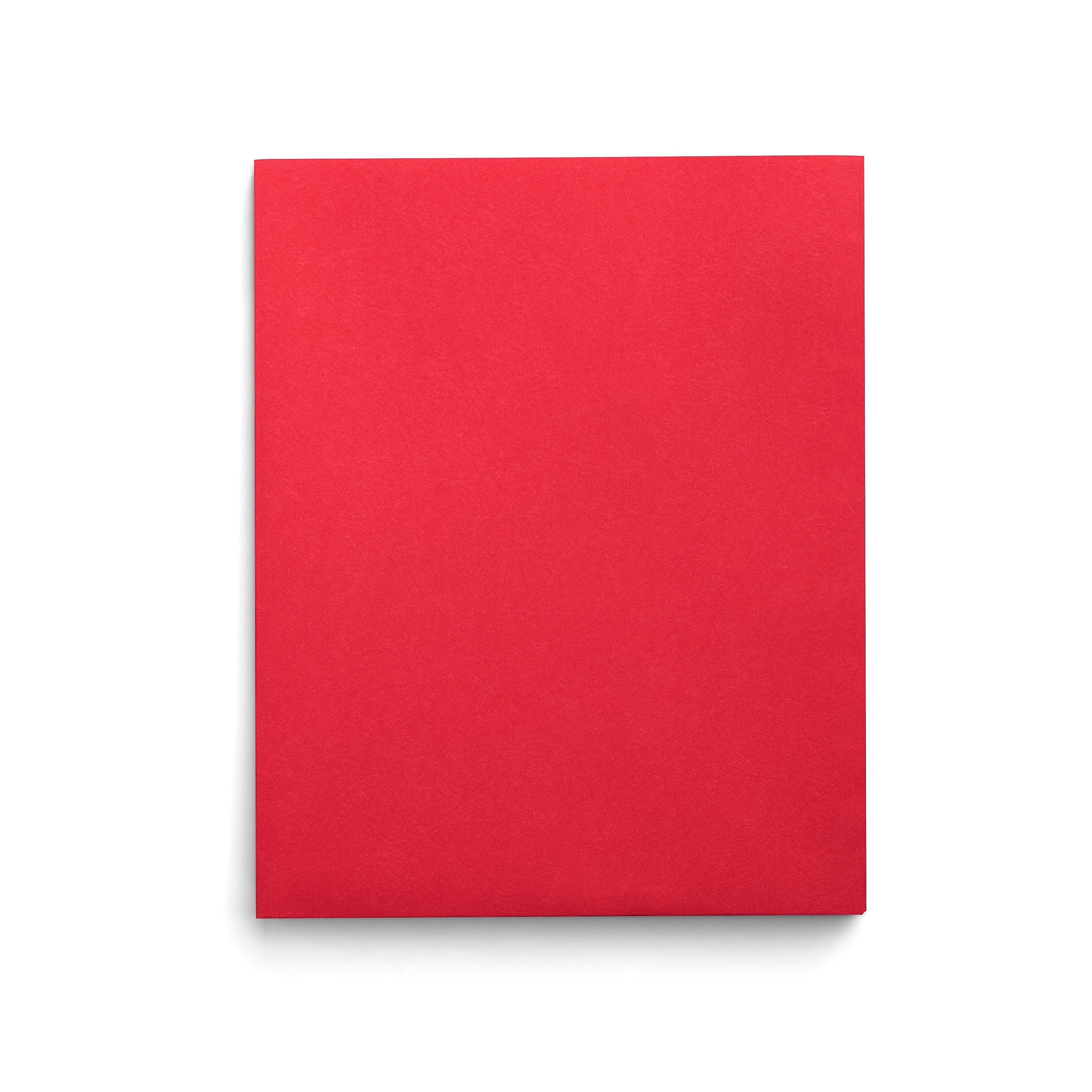 Staples Smooth 2-Pocket Paper Folder, Red, 25/Box