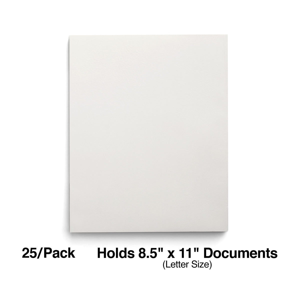 Staples Smooth 2-Pocket Paper Folder, White, 25/Box