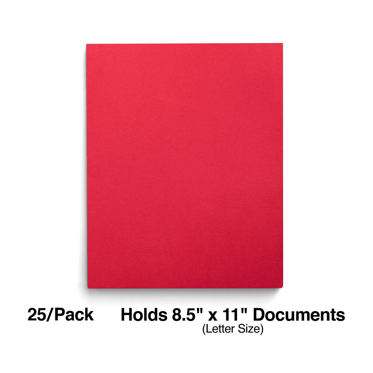 Staples Smooth 2-Pocket Paper Folder with Fasteners, Red, 25/Box