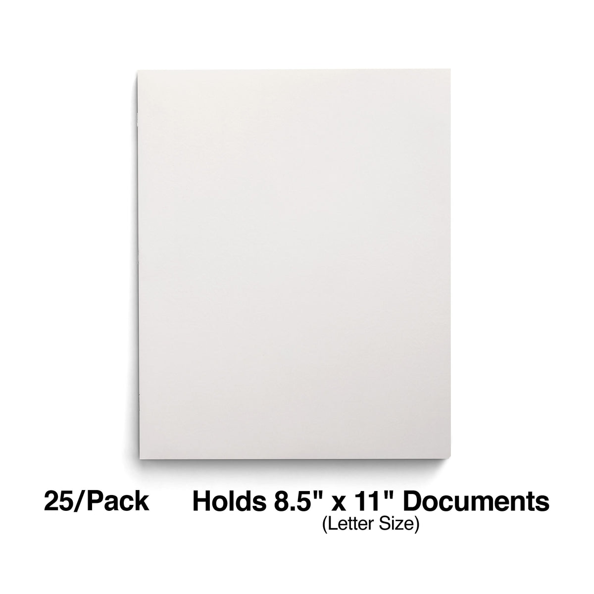 Staples Smooth 2-Pocket Paper Folder with Fasteners, White, 25/Box