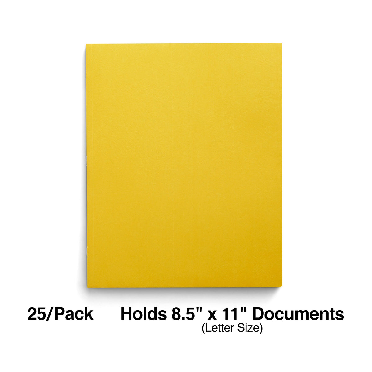 Staples Smooth 2-Pocket Paper Folder with Fasteners, Yellow, 25/Box