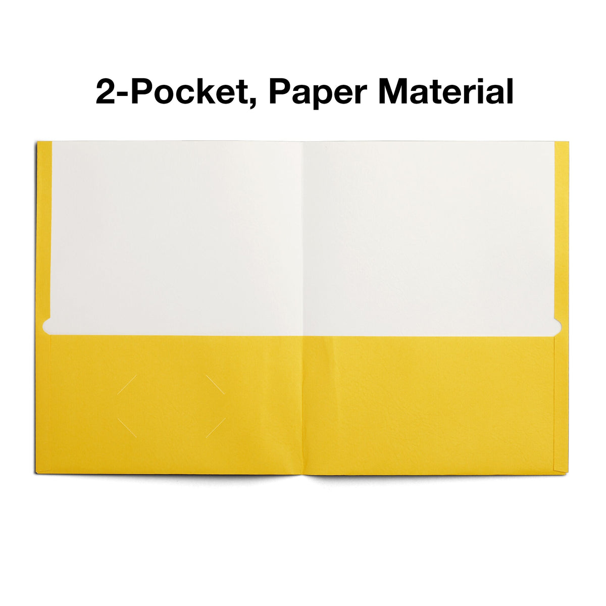 Staples Smooth 2-Pocket Paper Folder, Yellow, 25/Box