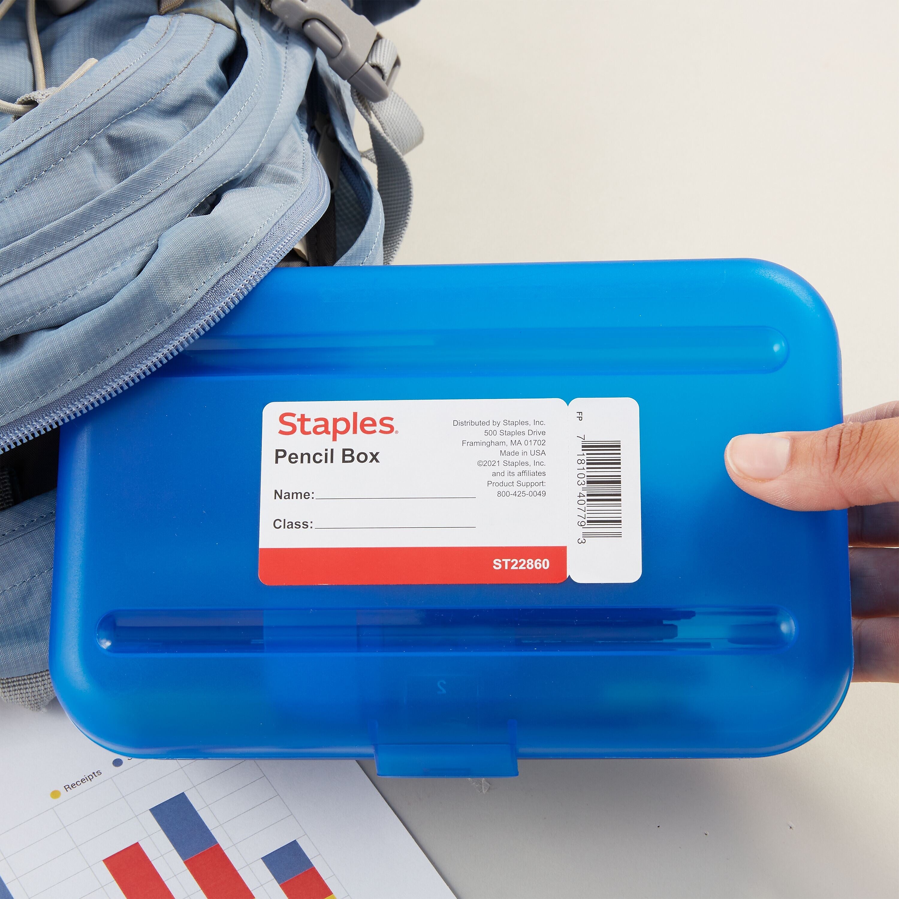 Staples Snap Plastic Cases, Blue