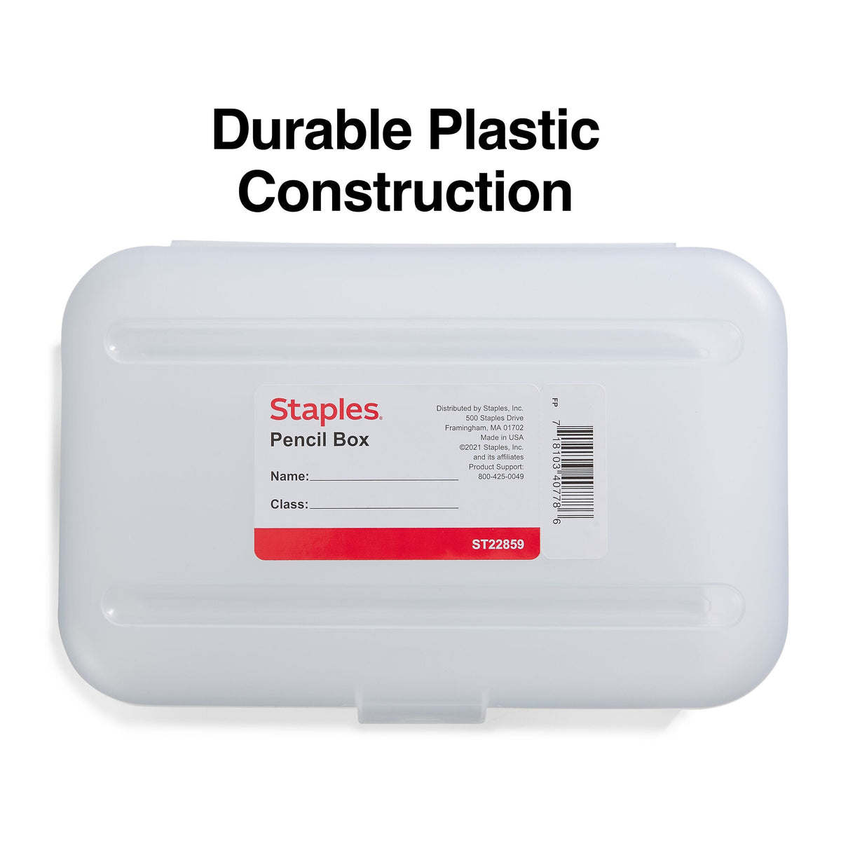 Staples Snap Plastic Cases, Clear